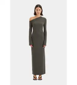 Sir the Label Hana Tie Maxi Dress Charcoal Size 2/AU 10 for rent on The Volte - image 1