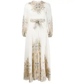 Zimmermann Freja Floral Paisley Dress Ivory Size 0/Au 8 for rent on The Volte - image 2