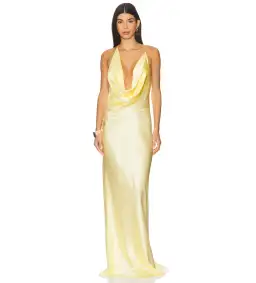 Natalie Rolt Gabi Gown in Lemon Size 6 for rent on The Volte - image 1