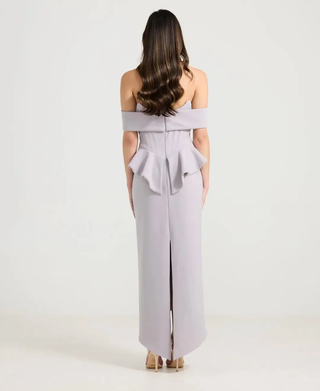 Derma Department Zendaya Gown Grey Mauve Size 16 for rent on The Volte - main image
