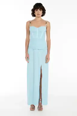 Manning Cartell Double Time Pleat Maxi Dress Aqua Spritz Blue Size 16 for rent on The Volte - image 2