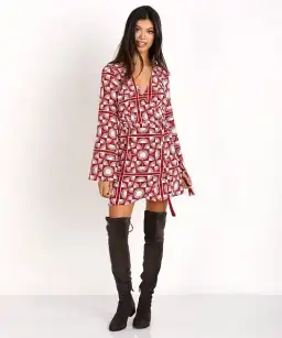 Stone Cold Fox Kai Mini Dress Print Size 2/AU 10