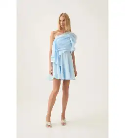 Aje Genesis Mini Dress in Sea Breeze Size L / AU 12 for rent on The Volte - image 1