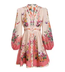 Zimmermann Trapicana Plurige Mini Dress Cream/Floral Size 3/Au 14 for rent on The Volte - image 2