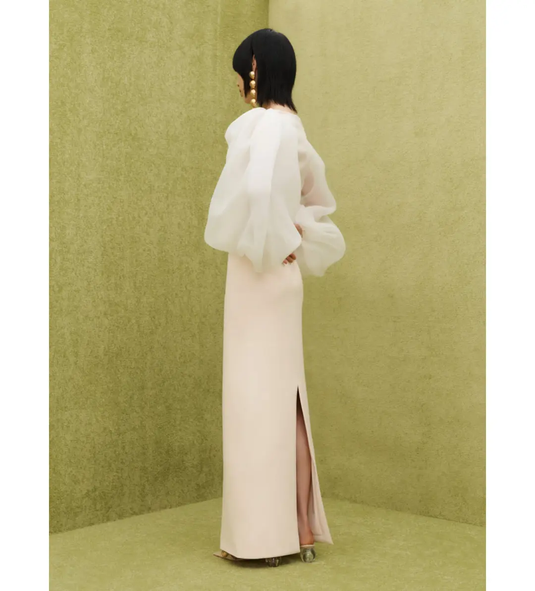 Solace London The Ziya Maxi Dress in Ivory Size 14 for rent on The Volte - main image