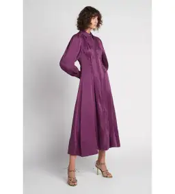 Aje Ephemera Lace Up Shirt Dress Purple Size 6 for rent on The Volte - image 1