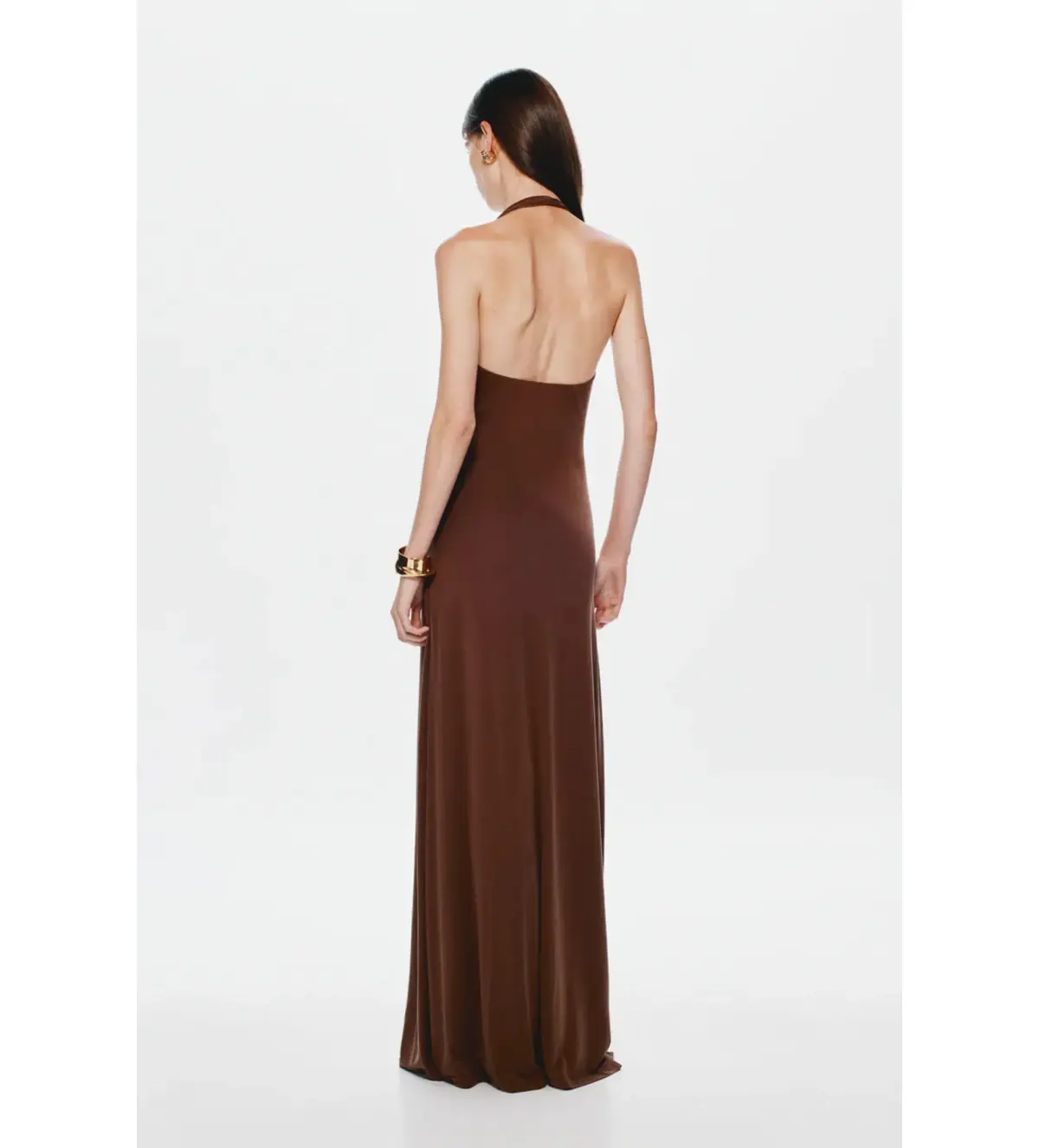 Misha The Jennifer Cupro Dress in Brown Size 8 - Image 3
