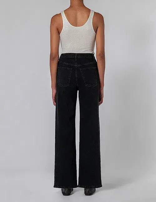 Nobody Denim Milla Wide Leg 32" Long Jean Black Size AU 14 for rent on The Volte - main image