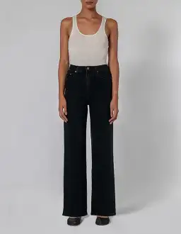 Nobody Denim Milla Wide Leg 32" Long Jean Black Size AU 14 for rent on The Volte - image 1
