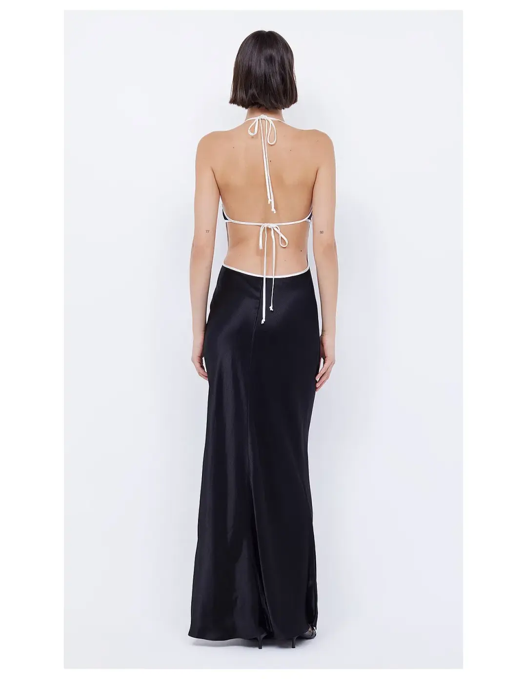 Bec & Bridge Zariah Halter Dress Maxi Black Size AU 12 for rent on The Volte - main image