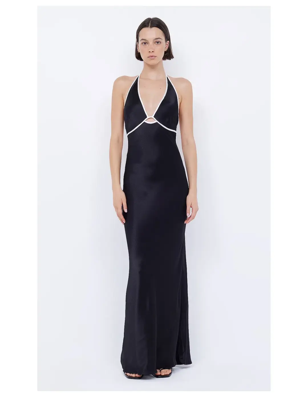 Bec & Bridge Zariah Halter Dress Maxi Black Size AU 12 for rent on The Volte - main image