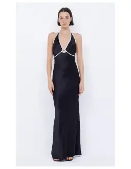 Bec & Bridge Zariah Halter Dress Maxi Black Size AU 12 for rent on The Volte - image 1
