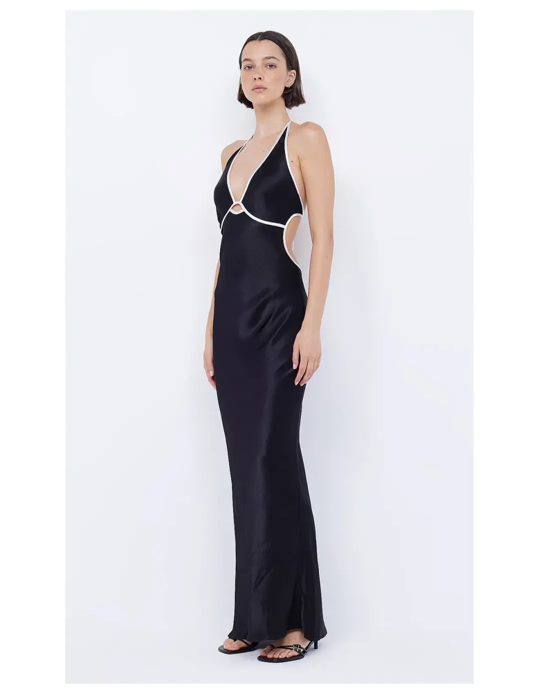 Bec & Bridge Zariah Halter Dress Maxi Black Size AU 12 for rent on The Volte - main image