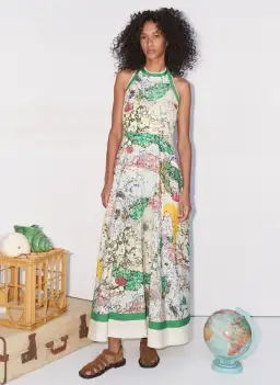 Alemais Odyssey Halter Midi Dress Multi Size 10