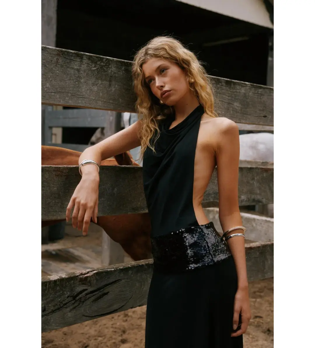 Ance Gria Adele Gown Black Size AU 8 for rent on The Volte - main image