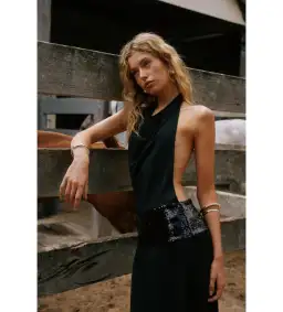 Ance Gria Adele Gown Black Size AU 8 for rent on The Volte - image 5