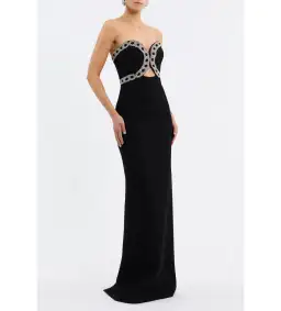 Rebecca Vallance Celinda Gown in Black Size AU 10 for rent on The Volte - image 2
