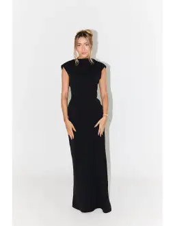 Odd Muse The Ultimate Muse Drape Maxi Dress Black Size 8 for rent on The Volte - image 1