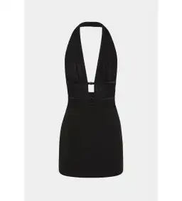 MISHA Celine Twill Mini Dress in Black Size 6/XS for rent on The Volte - image 5