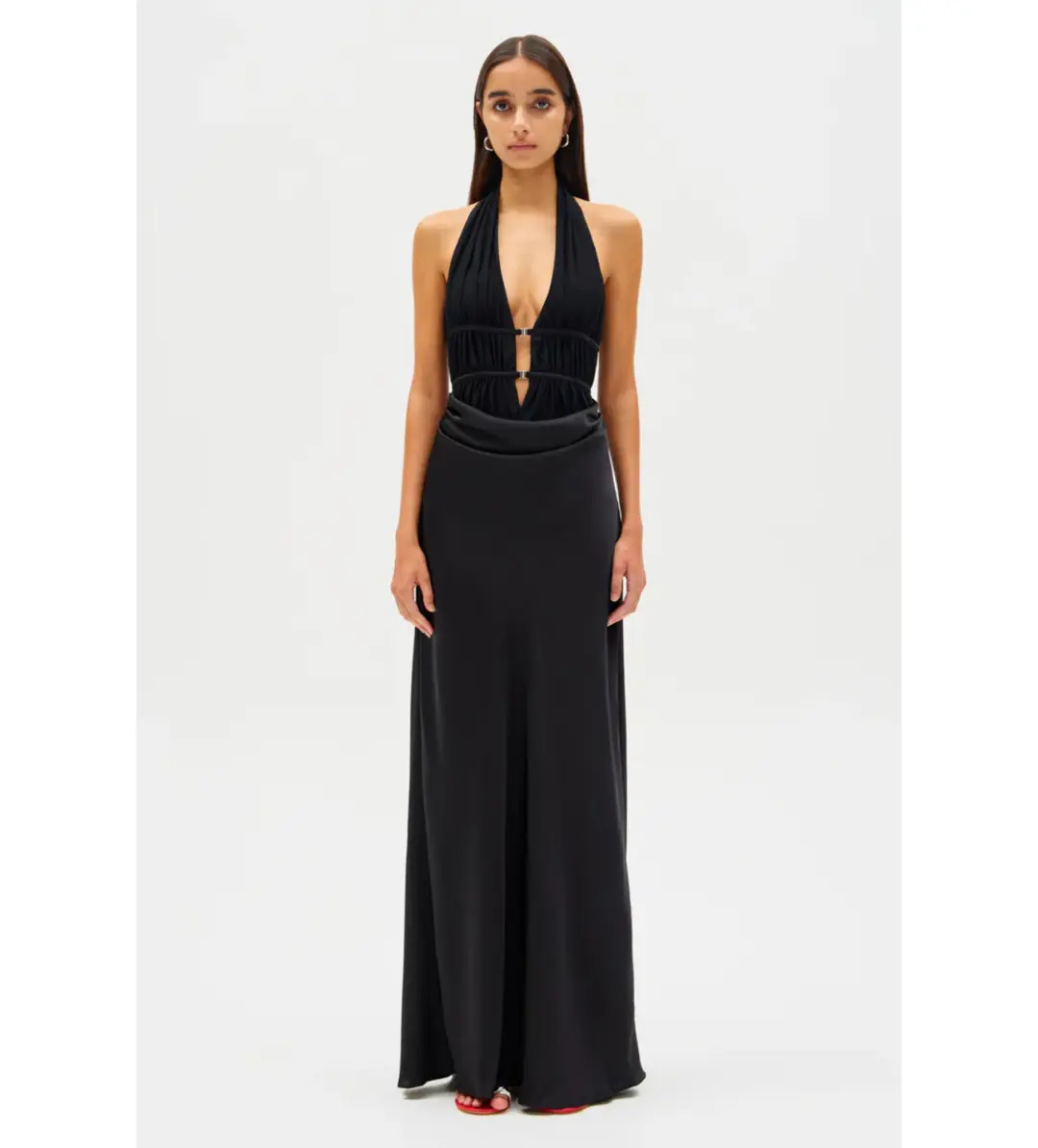 Misha Celine Satin Maxi Dress Size 6/XS for rent on The Volte - main image
