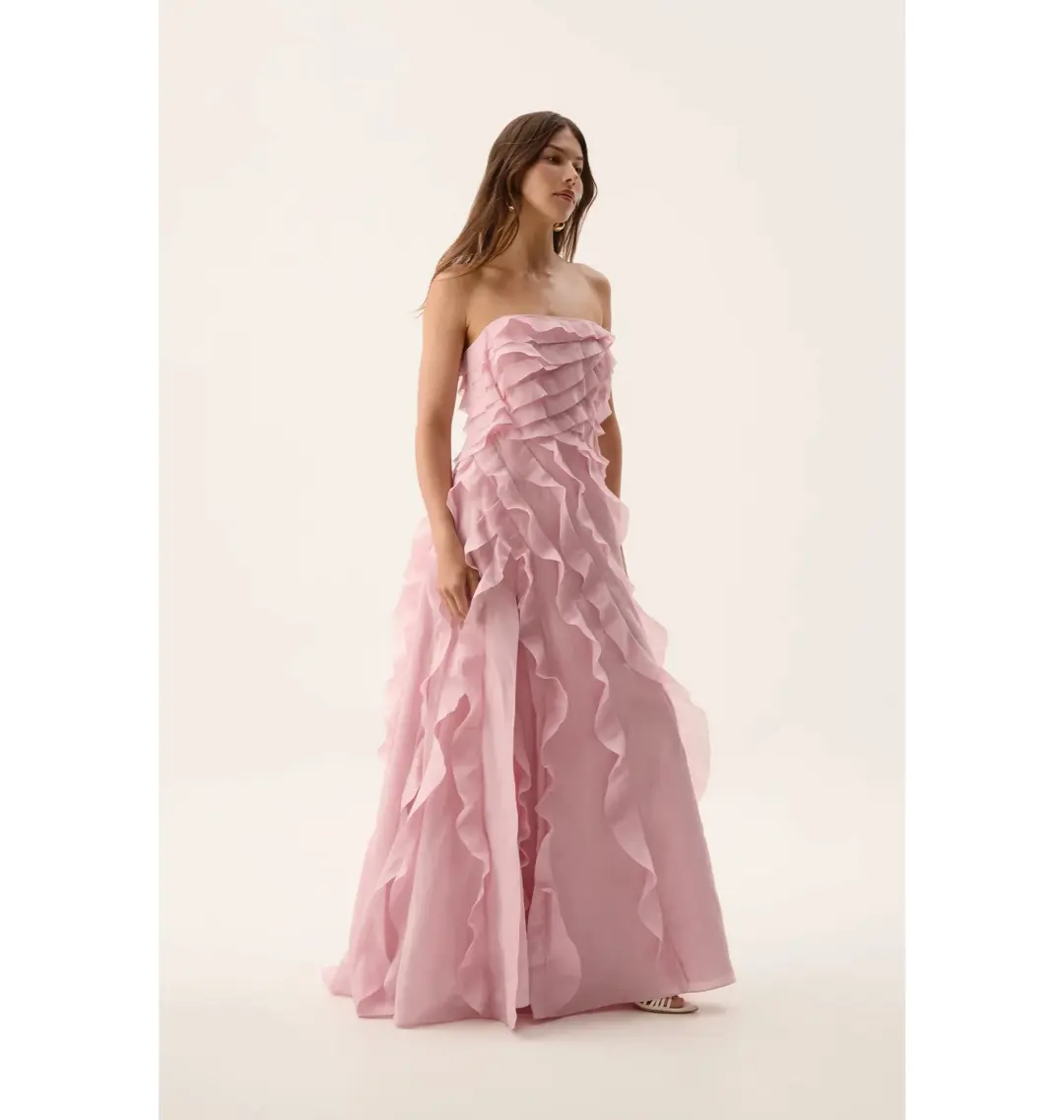 Aje Allairie Gown Chalk Pink Size 14 for rent on The Volte - main image