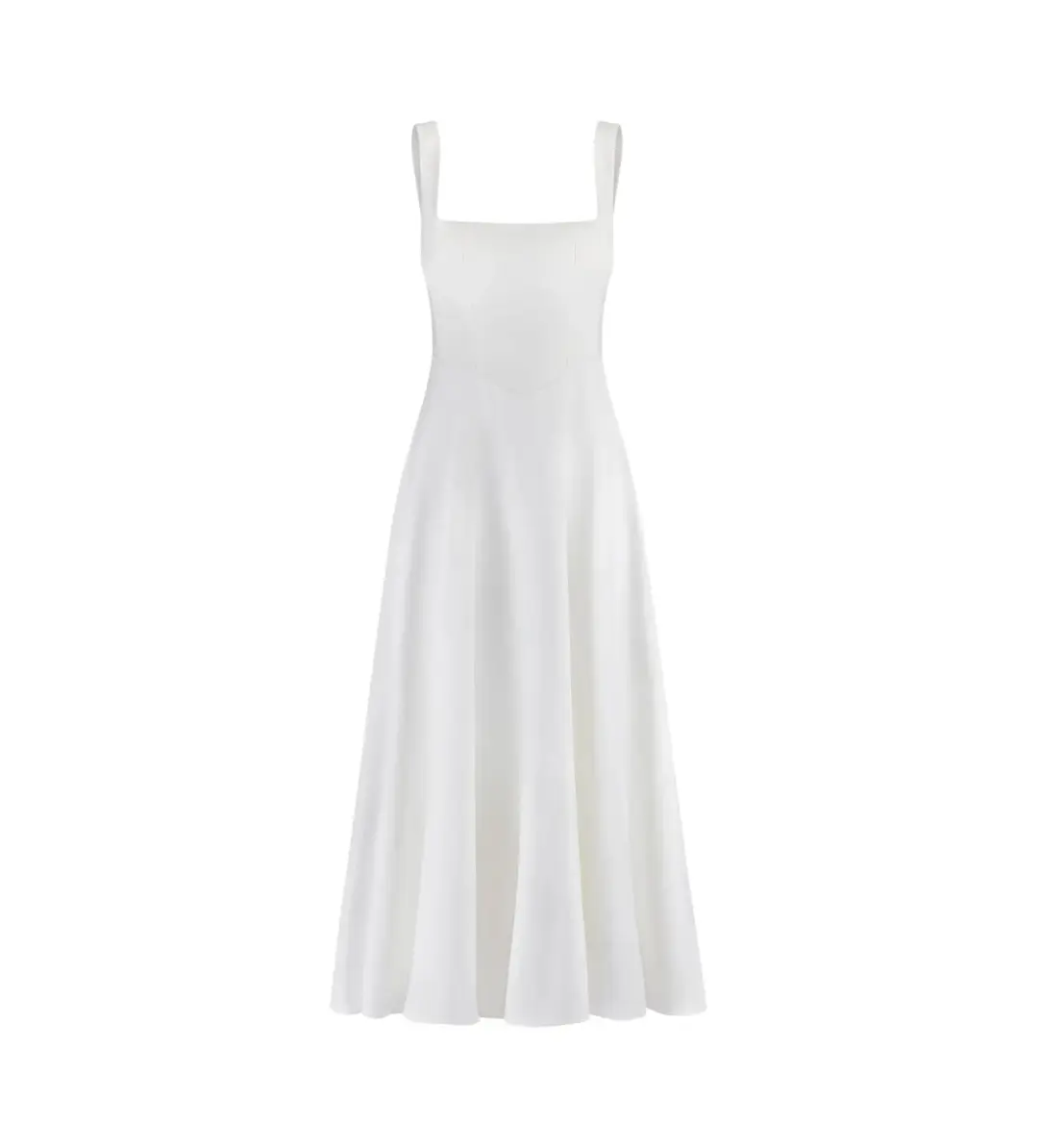 Odd Muse The Ultimate Muse High Waist Square Neck Midi Dress White size XS/ AU 6 for rent on The Volte - main image