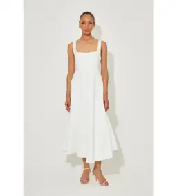 Odd Muse The Ultimate Muse High Waist Square Neck Midi Dress White size XS/ AU 6 for rent on The Volte - image 1