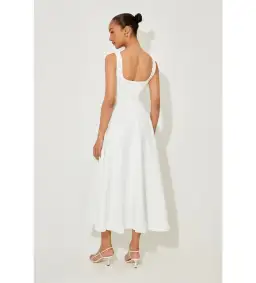 Odd Muse The Ultimate Muse High Waist Square Neck Midi Dress White size XS/ AU 6 for rent on The Volte - image 3