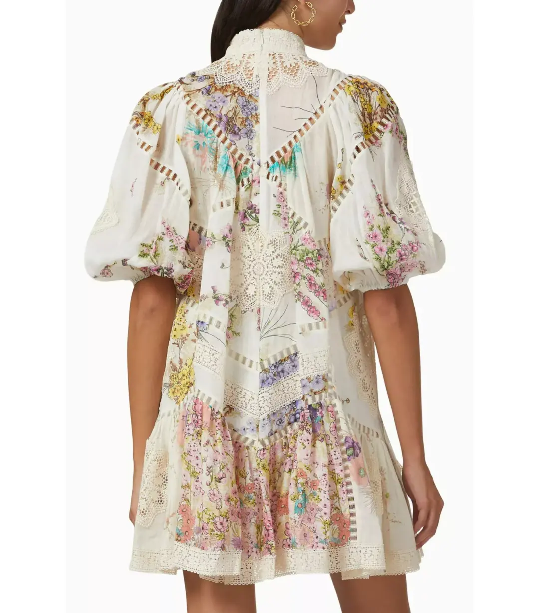 Zimmermann Jude Spliced Mini Dress in Ramie Size 2 / AU 12 for rent on The Volte - main image