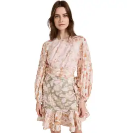Zimmermann Lyre Wrap Billow Mini Dress Floral Size 0P / AU 6 for rent on The Volte - image 2