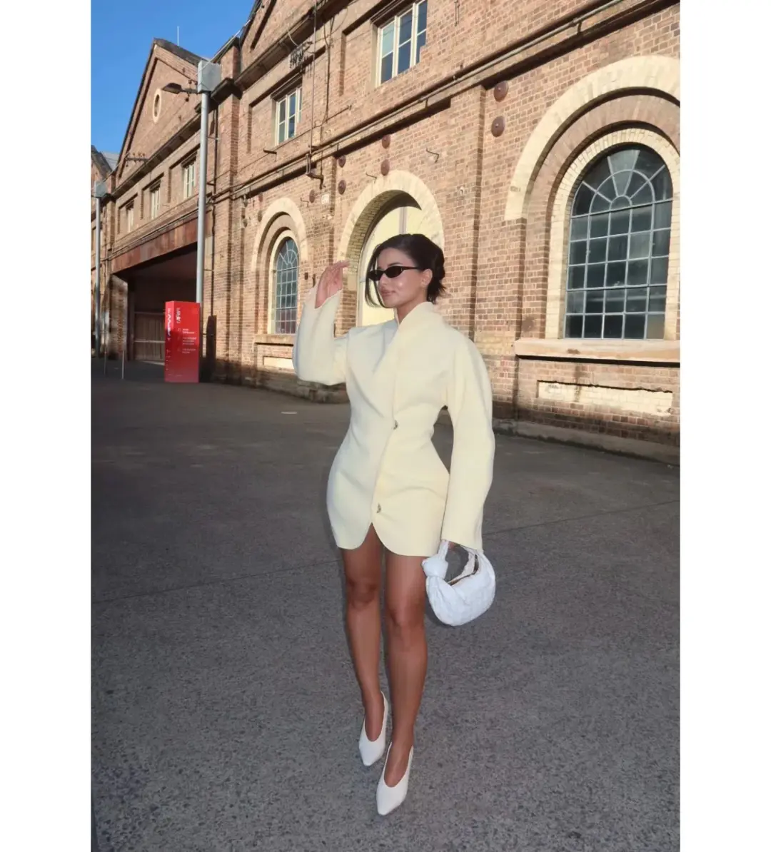 Lillian Khallouf Laff Mini Dress Lemon Size 6 for rent on The Volte - main image