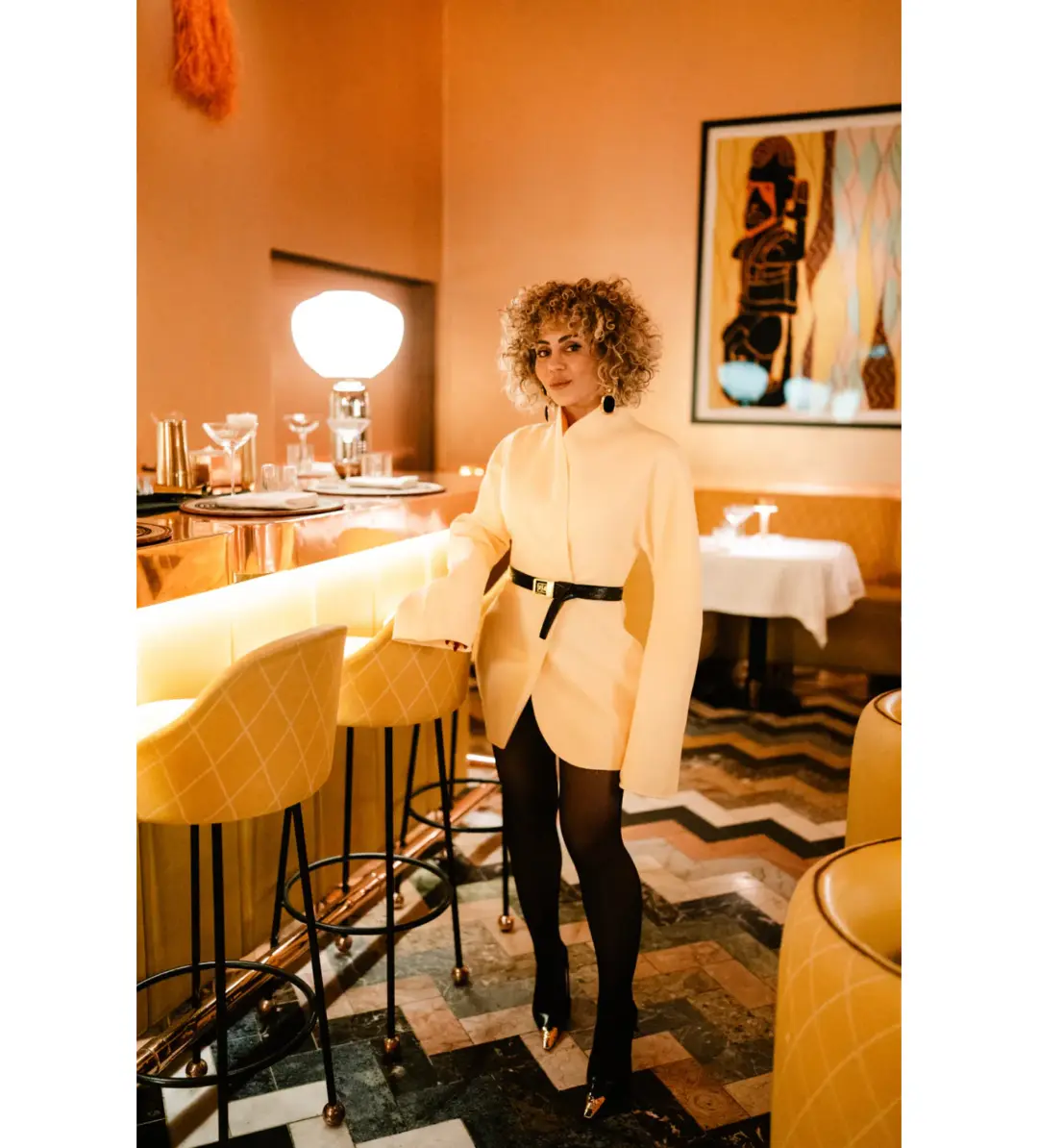 Lillian Khallouf Laff Mini Dress Lemon Size 6 for rent on The Volte - main image