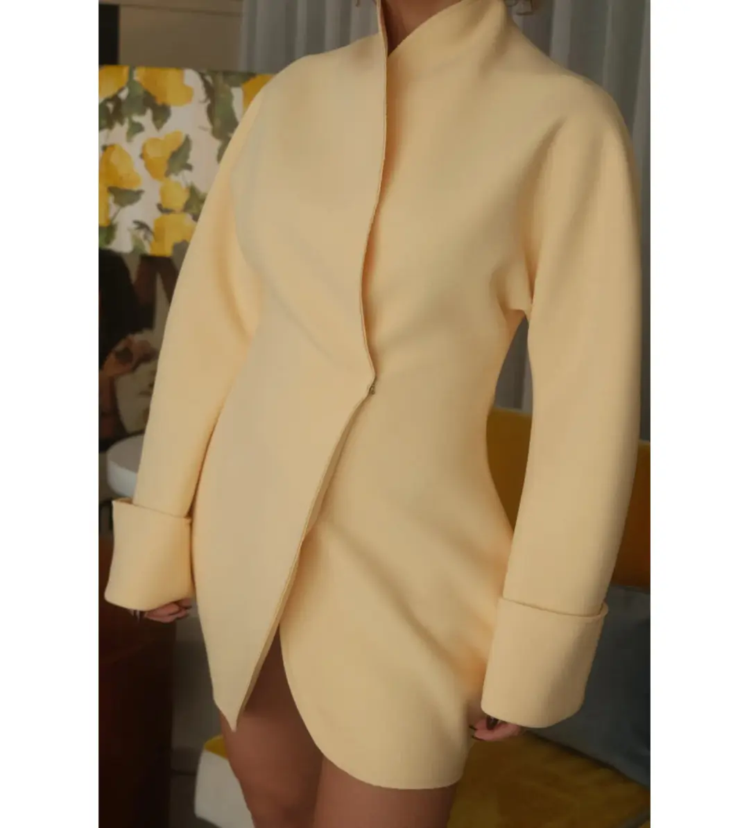 Lillian Khallouf Laff Mini Dress Lemon Size 6 for rent on The Volte - main image