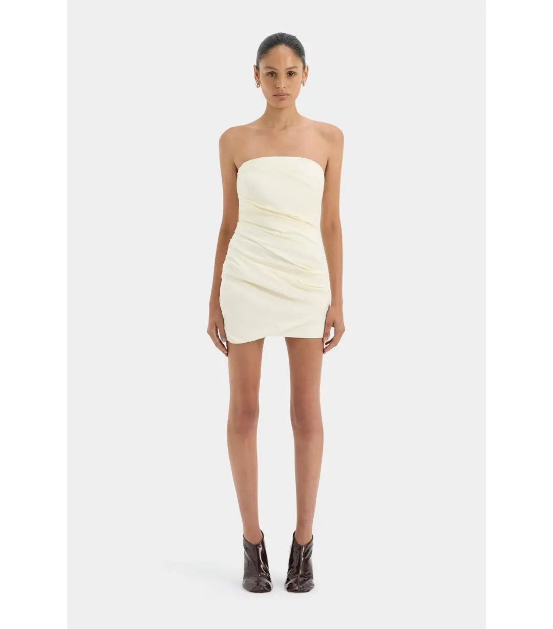 Sir The Label Florent Mini Dress in Cream Size 1 / AU 8 for rent on The Volte - main image