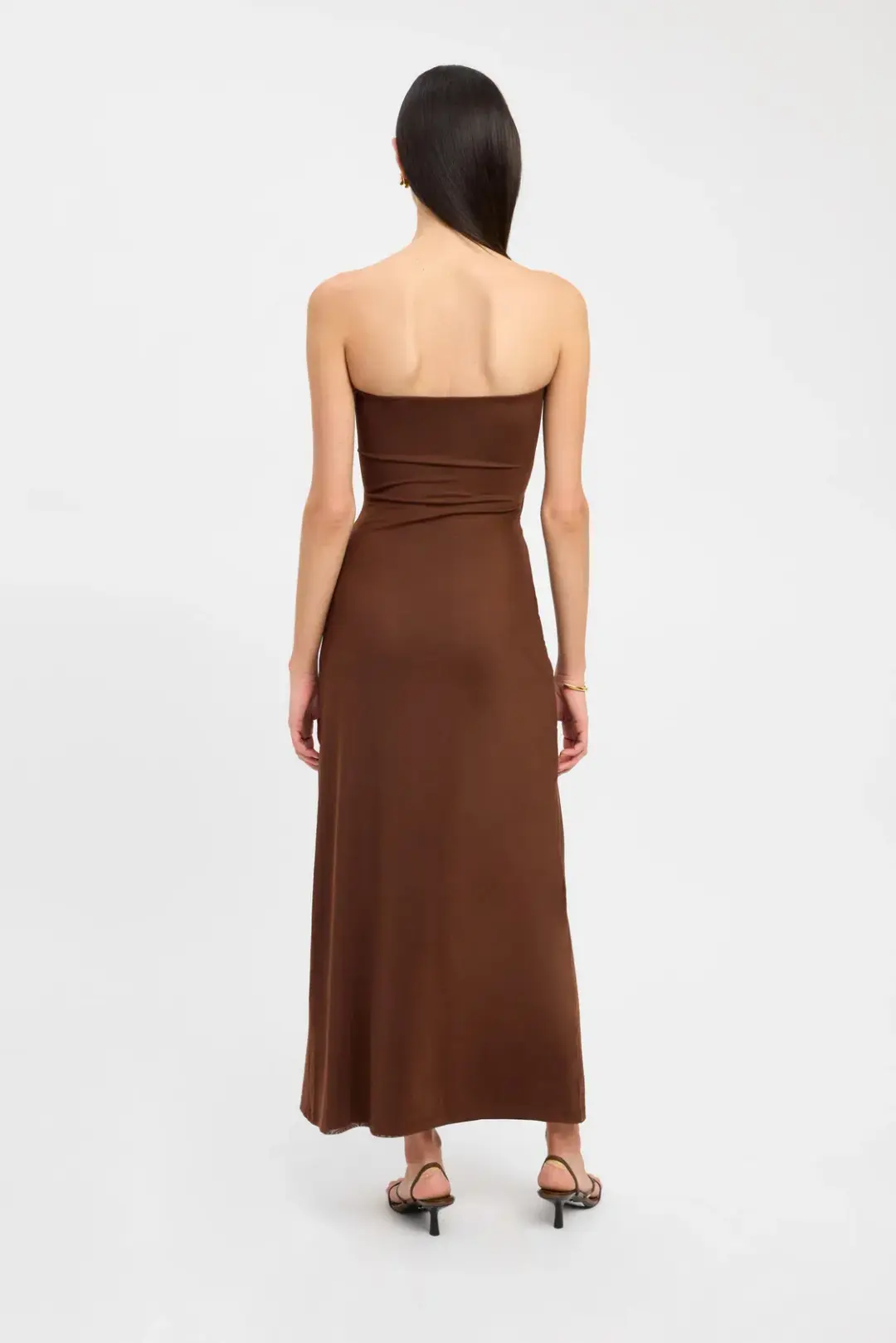 Kookai Bolt Buckle Maxi Dress Brown Size 6 for rent on The Volte - main image