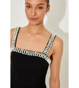 Odd Muse The Ultimate Muse Pearl Trim Mini Dress Black Size S/8 for rent on The Volte - image 3