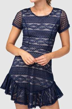 Pilgrim All About You Mini Dress Blue Size 10