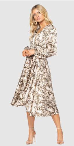 Pilgrim Tony Dress Leopard Print Size 10