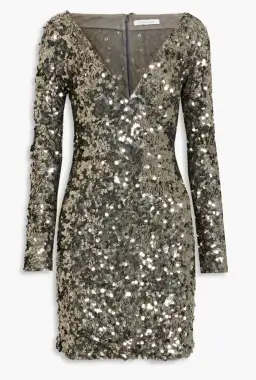Rachel Gilbert Fleur Mini Dress Gunmetal Sequin Size 5 / AU 16 for rent on The Volte - image 3