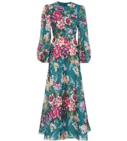 Zimmermann Allia High Neck Maxi Dress Emerald Floral Size 0 / AU 8 for rent on The Volte - image 2