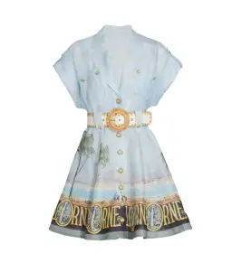 Zimmermann Postcard Shirt Mini Dress in Lorne Print Size 2 / Size AU 12 for rent on The Volte - image 4