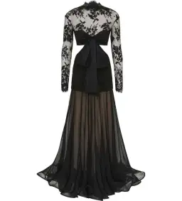 Zimmermann Illustration Flounce Gown Black Size 0/AU 8 for rent on The Volte - image 2