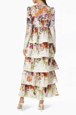 Zimmermann Prima Tiered Floral Midi Dress Multi Size 2 / AU 12 for rent on The Volte - image 2