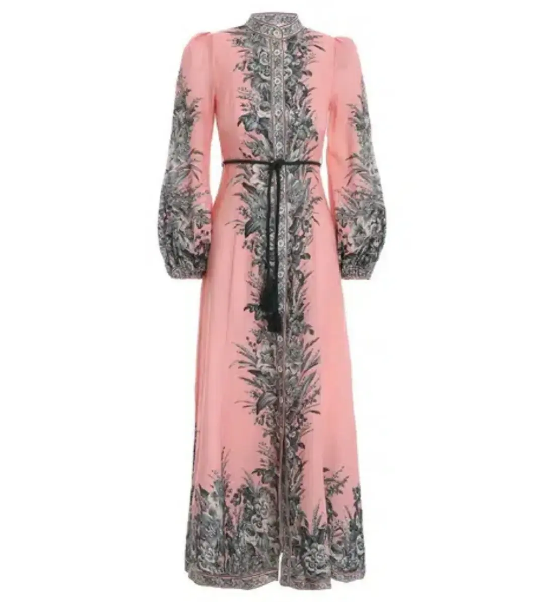 Zimmermann Moonshine Billow Long Sleeve Dress Pink Size 3/ AU 14 for rent on The Volte - main image