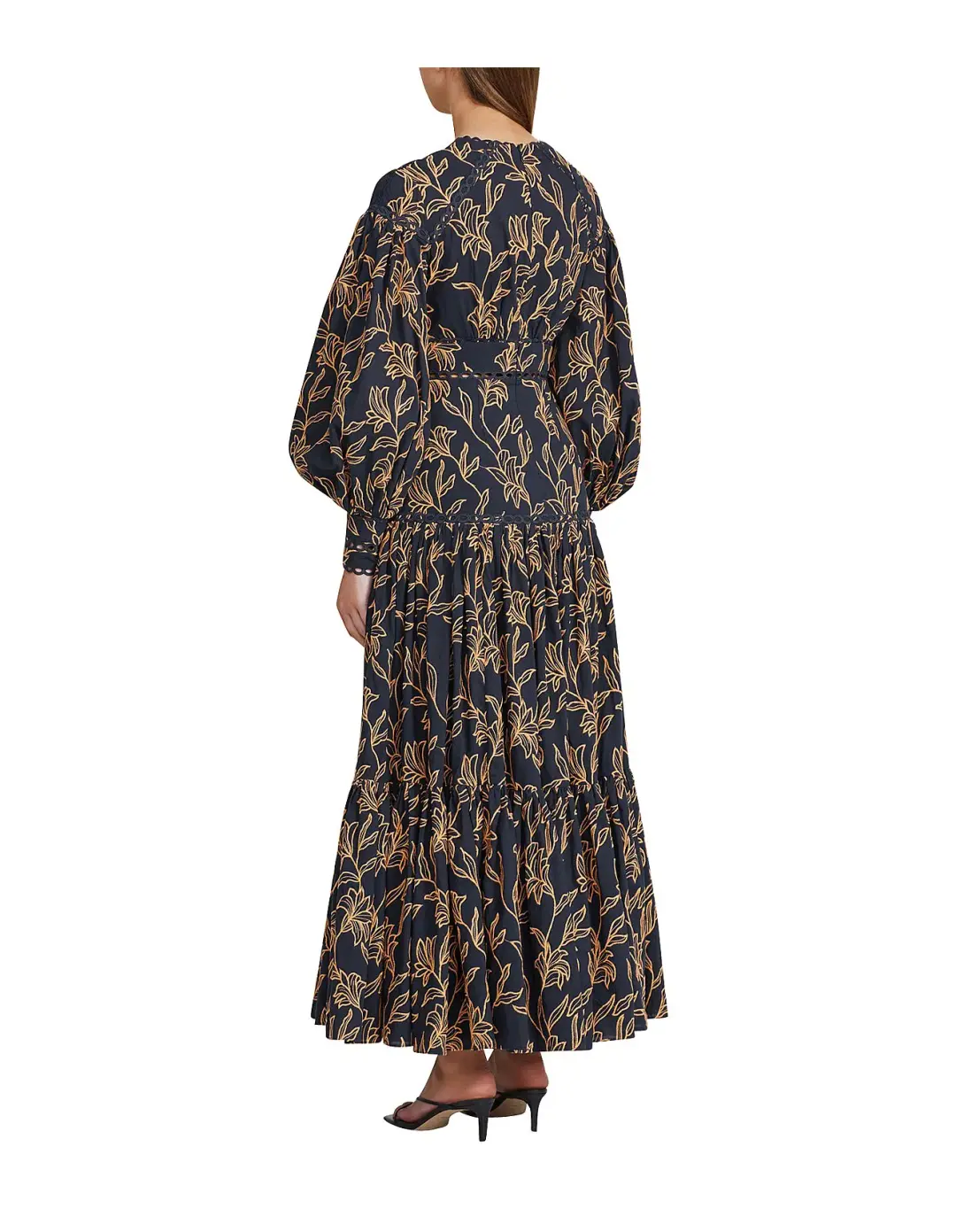 Acler Hender Lace Cotton Dress Black Print Size 4 for rent on The Volte - main image