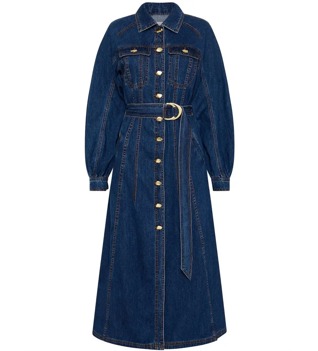 Aje Colorado Denim Midi Dress Size XXS / AU 4 for rent on The Volte - main image