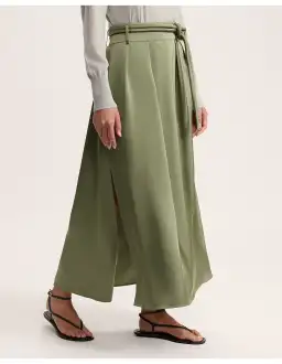 Saba Jayde Belted Midi Skirt Olive Green Size AU 6 for rent on The Volte - image 5