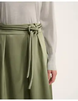 Saba Jayde Belted Midi Skirt Olive Green Size AU 6 for rent on The Volte - image 4