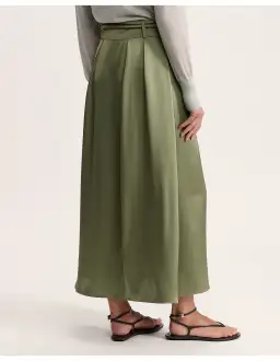 Saba Jayde Belted Midi Skirt Olive Green Size AU 6 for rent on The Volte - image 3
