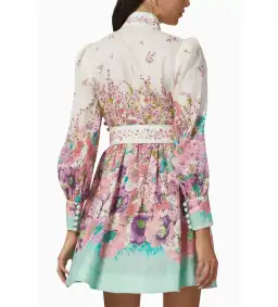 Zimmermann Jude Buttoned Mini Dress Multi Size 3/Au 14 for rent on The Volte - image 2